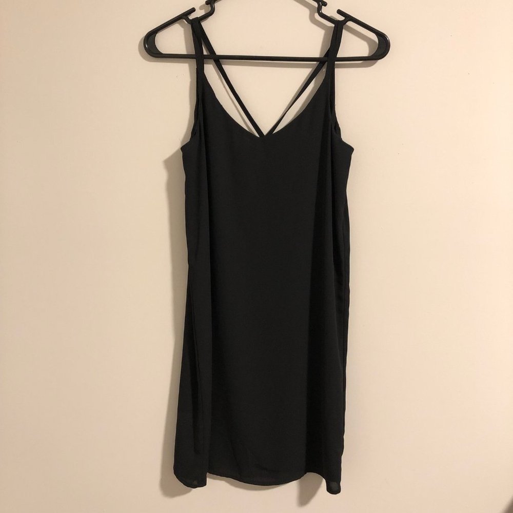 Black Chiffon Tank Dress Size XS